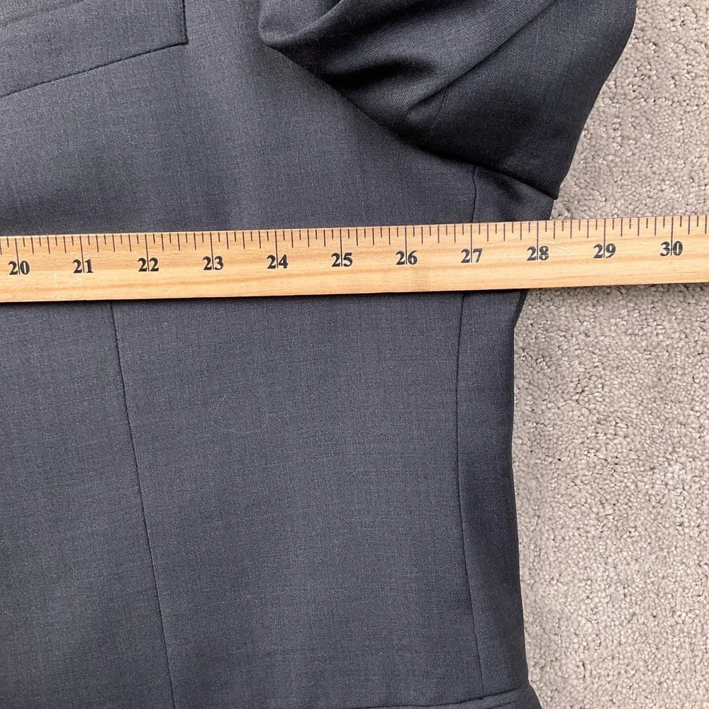 SACARI CLASSIC Suit Mens 56S 48W 26L Charcoal Gray Super 150 Wool Classic Career